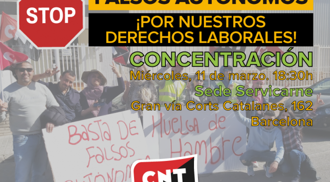 [11m] CNT convoca una concentración frente a la sede de Servicarne en Barcelona
