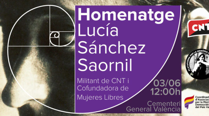 [3J] Acte d’homenatge a la companya Lucía Saornil