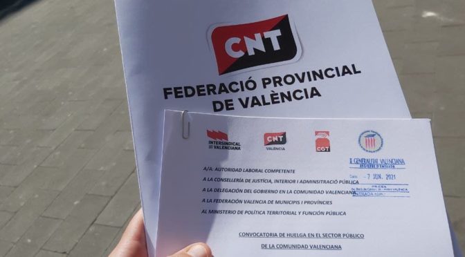 CNT convoca huelga el 18J en el Sector Público junto a otros sindicatos y colectivos