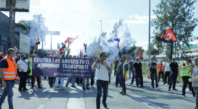 CNT denuncia al Grupo Alonso por prácticas de esquirolaje durante la huelga de transportistas