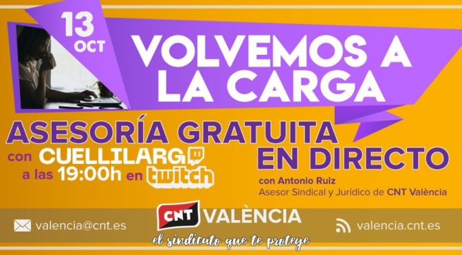 Acción sindical en redes sociales: vuelve la colaboración entre Cuellilargo y CNT València