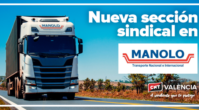 <strong>CNT CONSTITUYE UNA SECCIÓN SINDICAL EN MANOLO TRANSPORTES</strong>